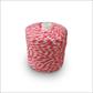 Cordel algodón para atadora c10 blanco-rojo 200gr  - bobina 1kg